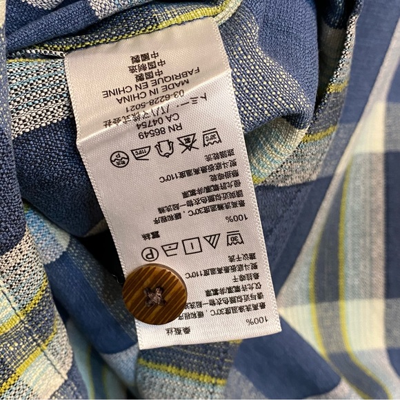 Tommy Bahama 100% Pure Silk Plaid Short Sleeve Button down shirt - Picture 12 of 12